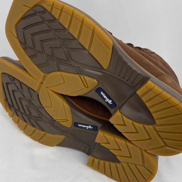 Wrangler Brown Leather Chukka Moc-Toe Boots MENS SIZE 8M NWT